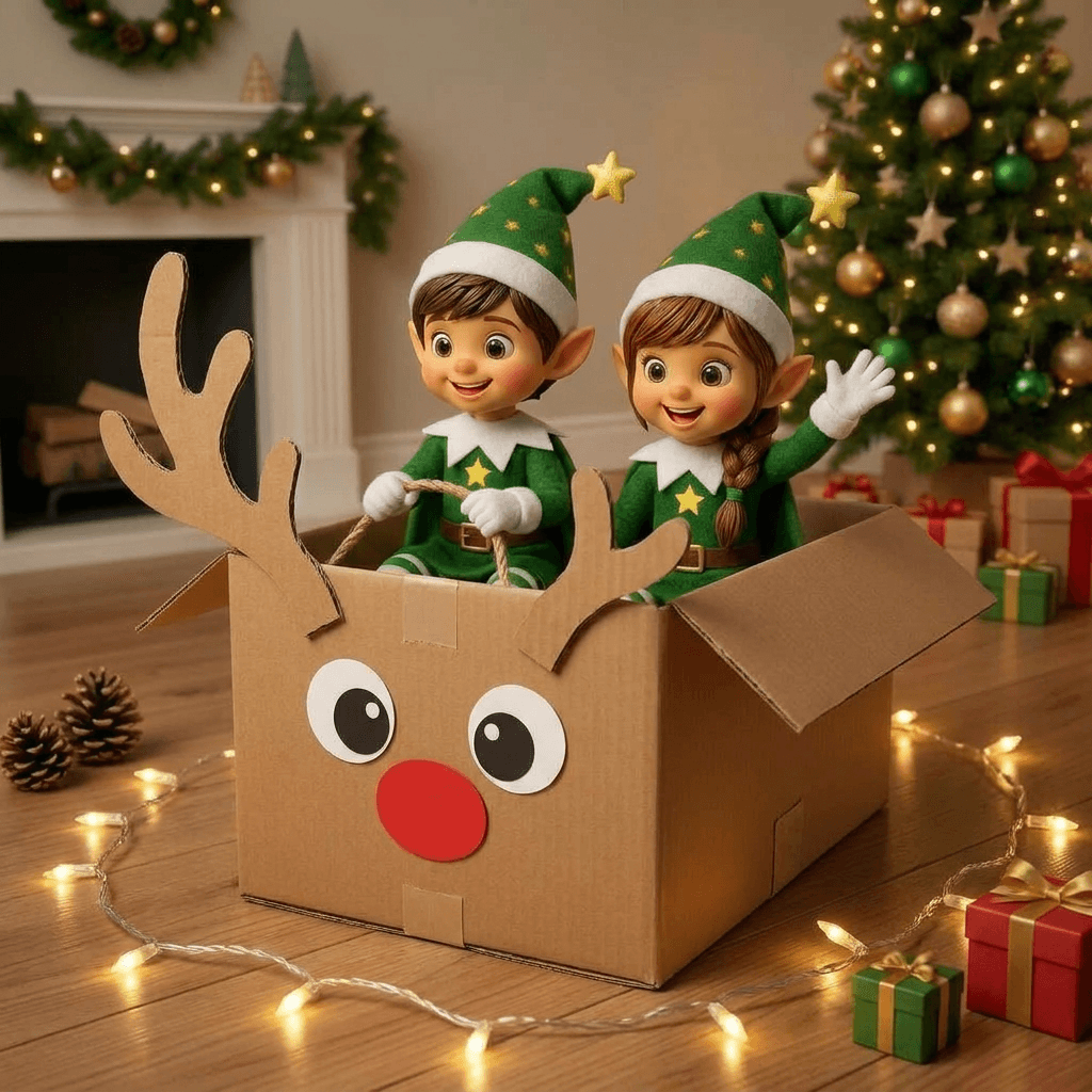 Los Elfos de la Luz creando recuerdos con un peluche en una habitación infantil